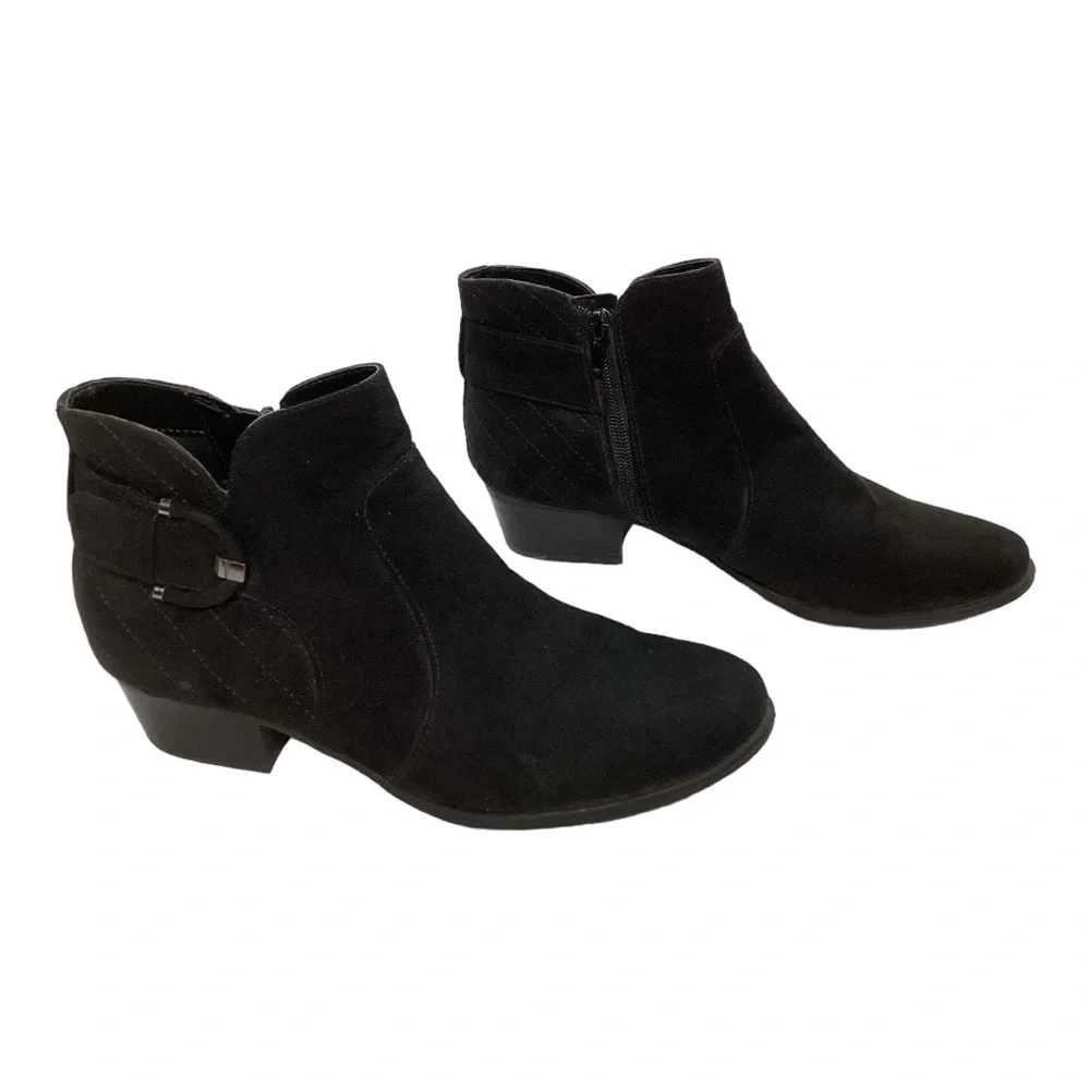 Unisa Pensa Black Faux Suede Ankle Bootie Boots - Women's Size 9 M
